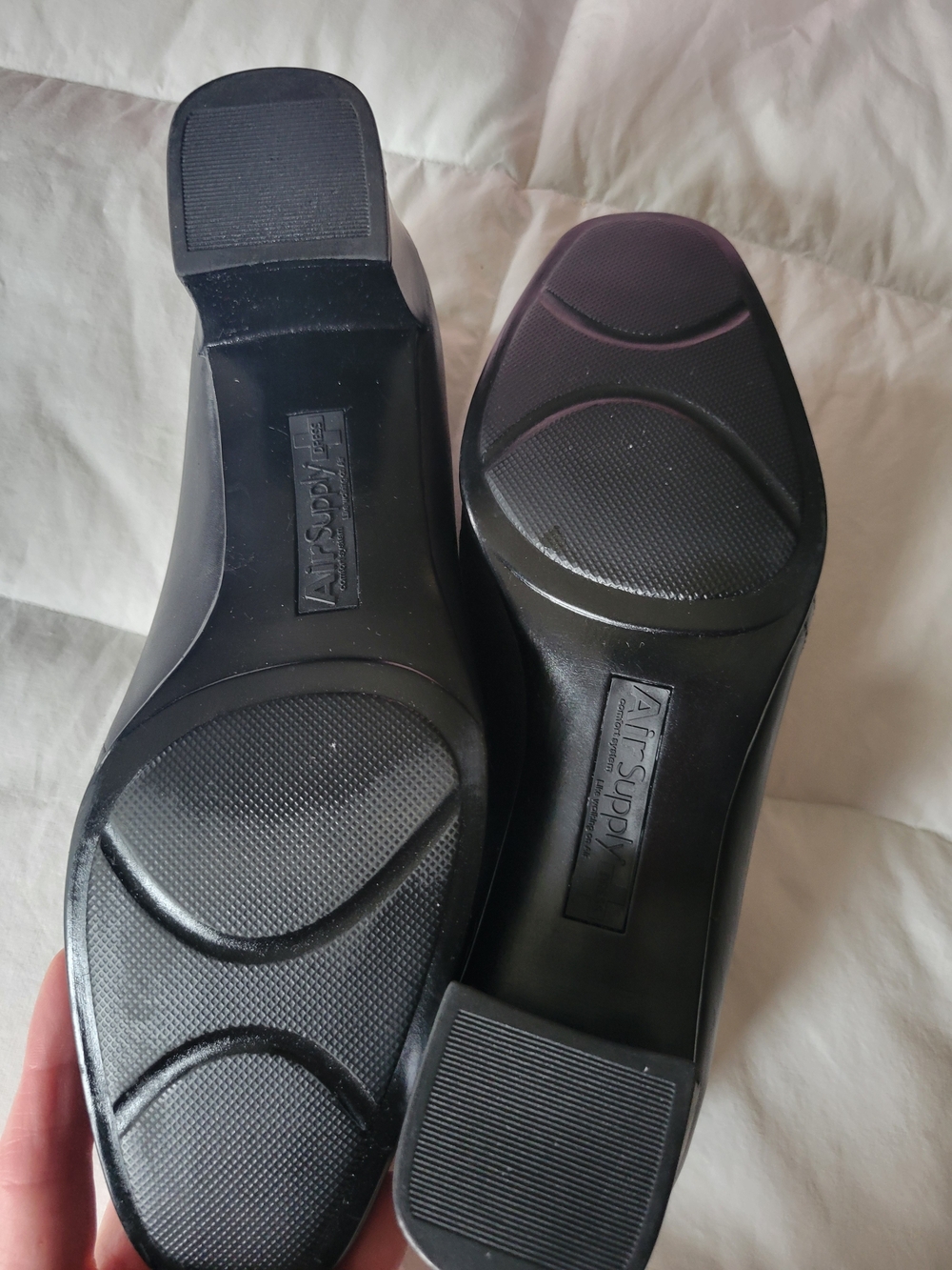 Air Supply Black Low Heel Pumps - Slip-On Comfort